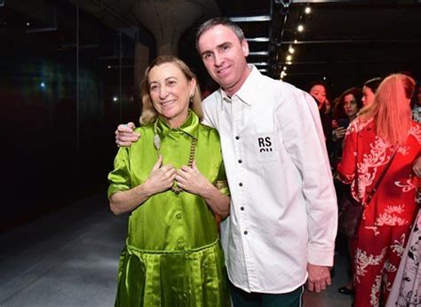 miuccia prada relazione|miuccia prada and raf simons.